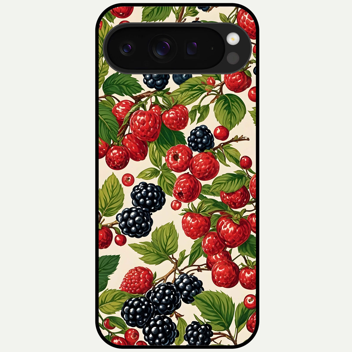  Mixed Berry Collage Glass Case For Google Pixel 9 Pro XL back cover – full design glossy printed glass finish