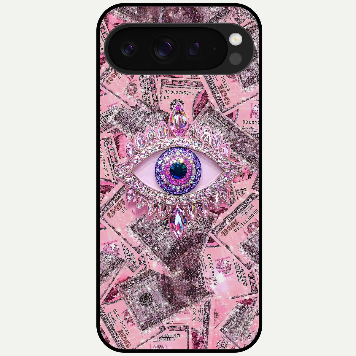  Money Eye Luxe Glass Case For Google Pixel 9 Pro XL back cover – full design glossy printed glass finish