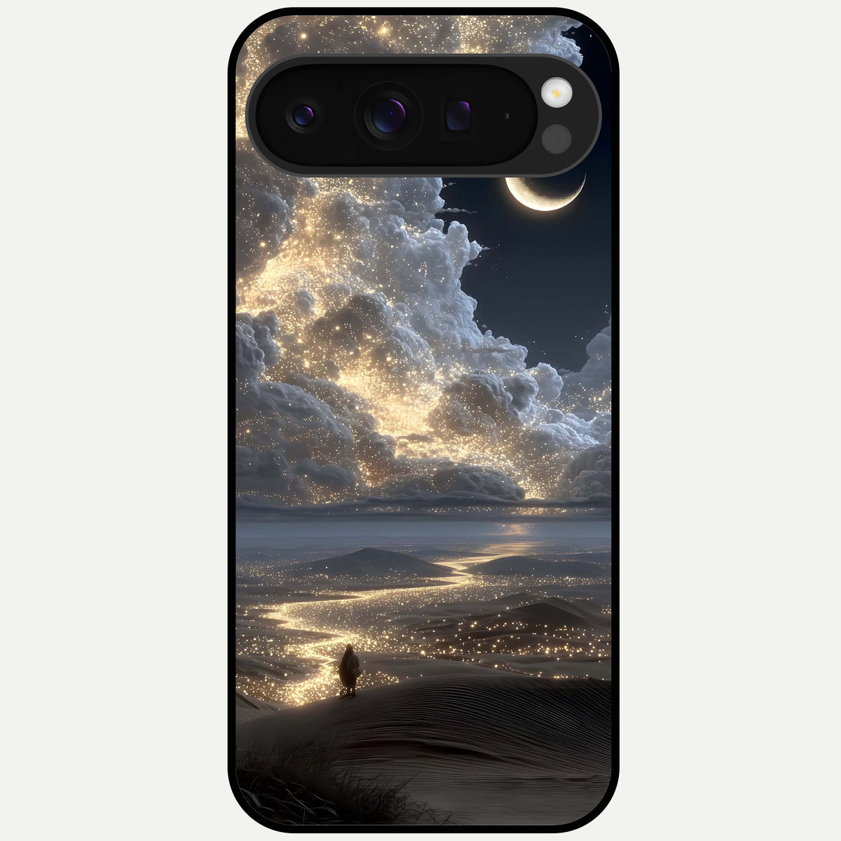  Moonlight Spark Path Glass Case For Google Pixel 9 Pro XL back cover – full design glossy printed glass finish