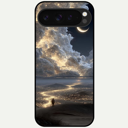  Moonlight Spark Path Glass Case For Google Pixel 9 Pro XL back cover – full design glossy printed glass finish