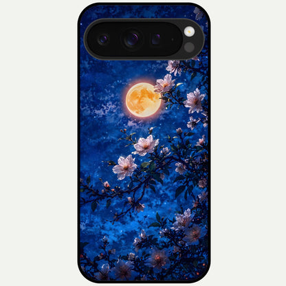  Moonlit Blossoms Night Glass Case For Google Pixel 9 Pro XL back cover – full design glossy printed glass finish