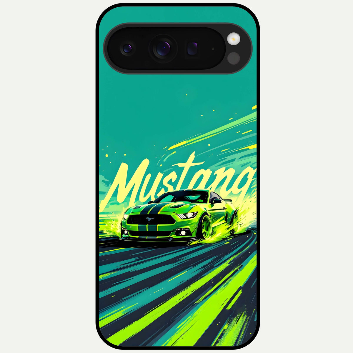  Mustang Bang Glass Case For Google Pixel 9 Pro XL back cover – full design glossy printed glass finish