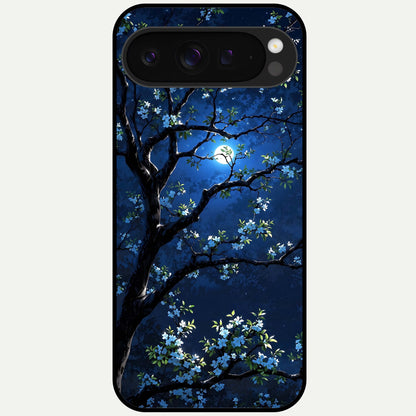  Mystic Floral Night Glass Case For Google Pixel 9 Pro XL back cover – full design glossy printed glass finish