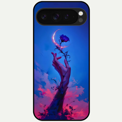  Mystic Hand Glass Case For Google Pixel 9 Pro XL back cover – full design glossy printed glass finish
