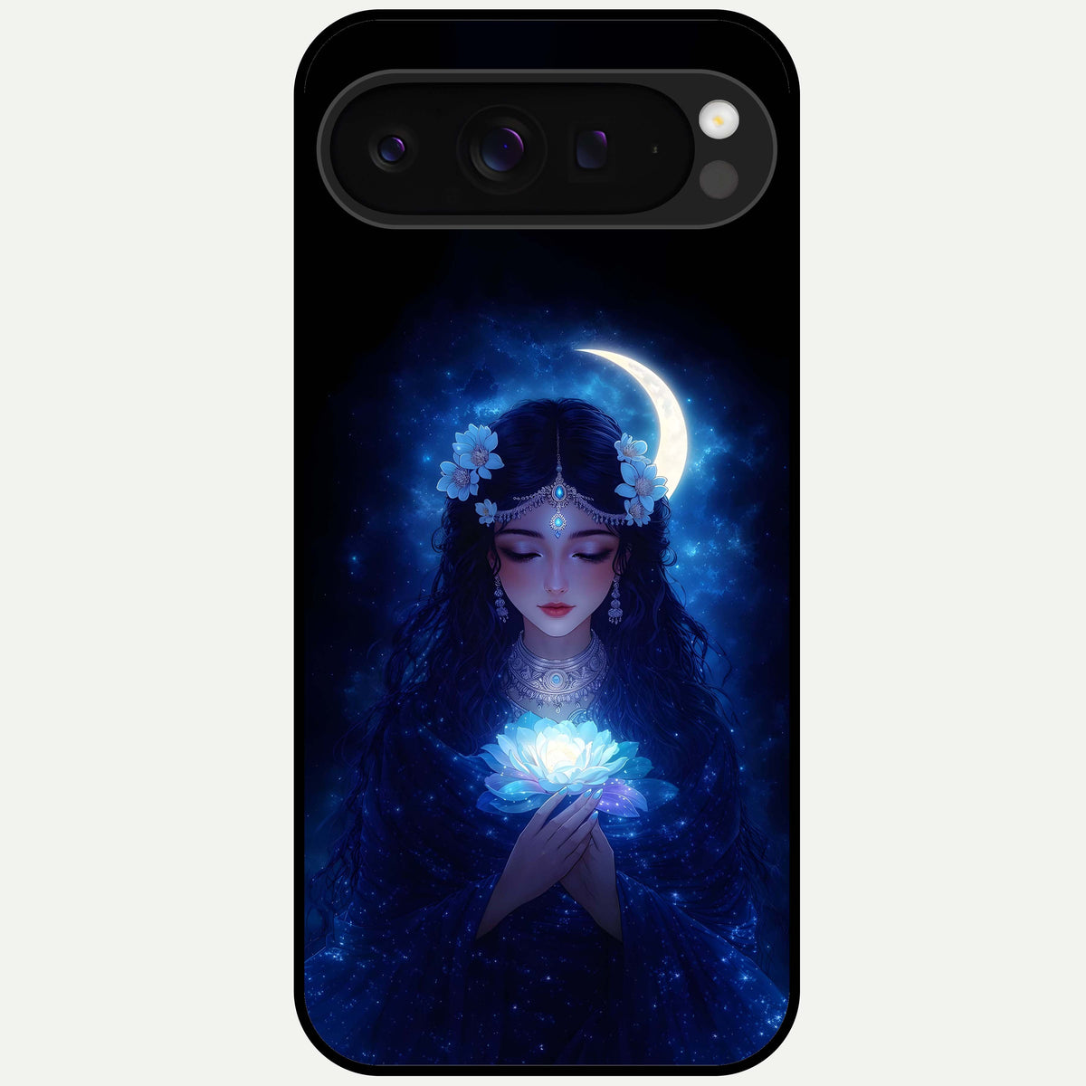  Mystic Moon Queen Glass Case For Google Pixel 9 Pro XL back cover – full design glossy printed glass finish