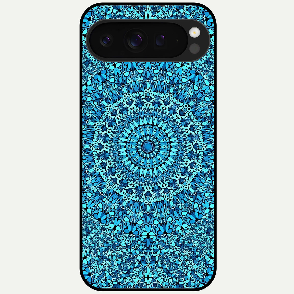 Ocean Bloom Mandala Glass Case For Google Pixel 9 Pro XL back cover – full design glossy printed glass finish