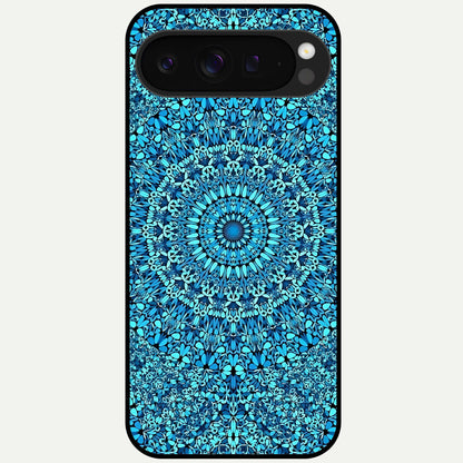 Ocean Bloom Mandala Glass Case For Google Pixel 9 Pro XL back cover – full design glossy printed glass finish
