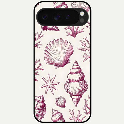  Pink Power Sparks Glass Case For Google Pixel 9 Pro XL back cover – full design glossy printed glass finish