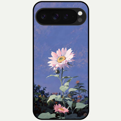  Pink Shells Outline Glass Case For Google Pixel 9 Pro XL back cover – full design glossy printed glass finish