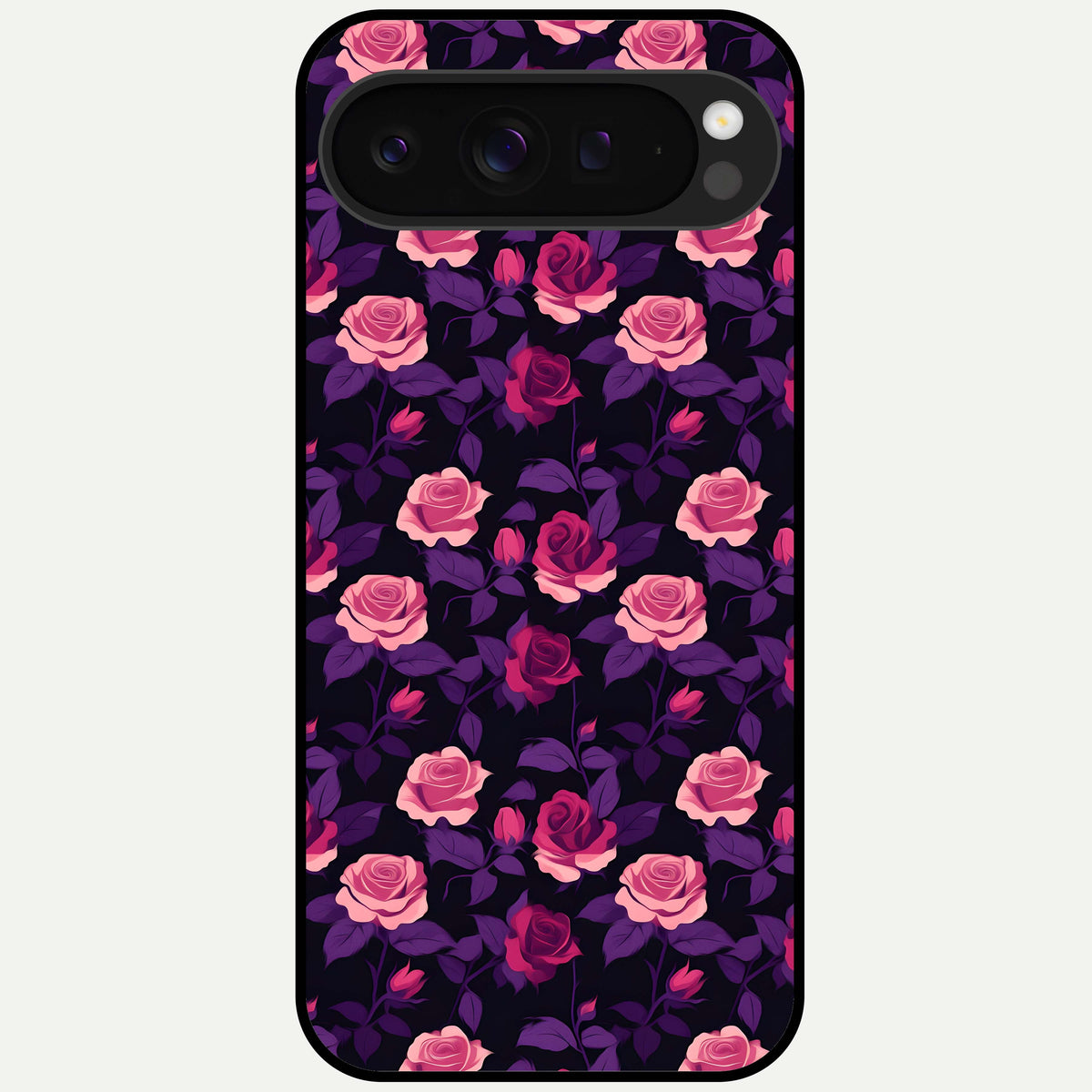  Rose Garden Twilight Glass Case For Google Pixel 9 Pro XL back cover – full design glossy printed glass finish