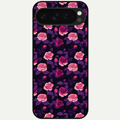  Rose Garden Twilight Glass Case For Google Pixel 9 Pro XL back cover – full design glossy printed glass finish