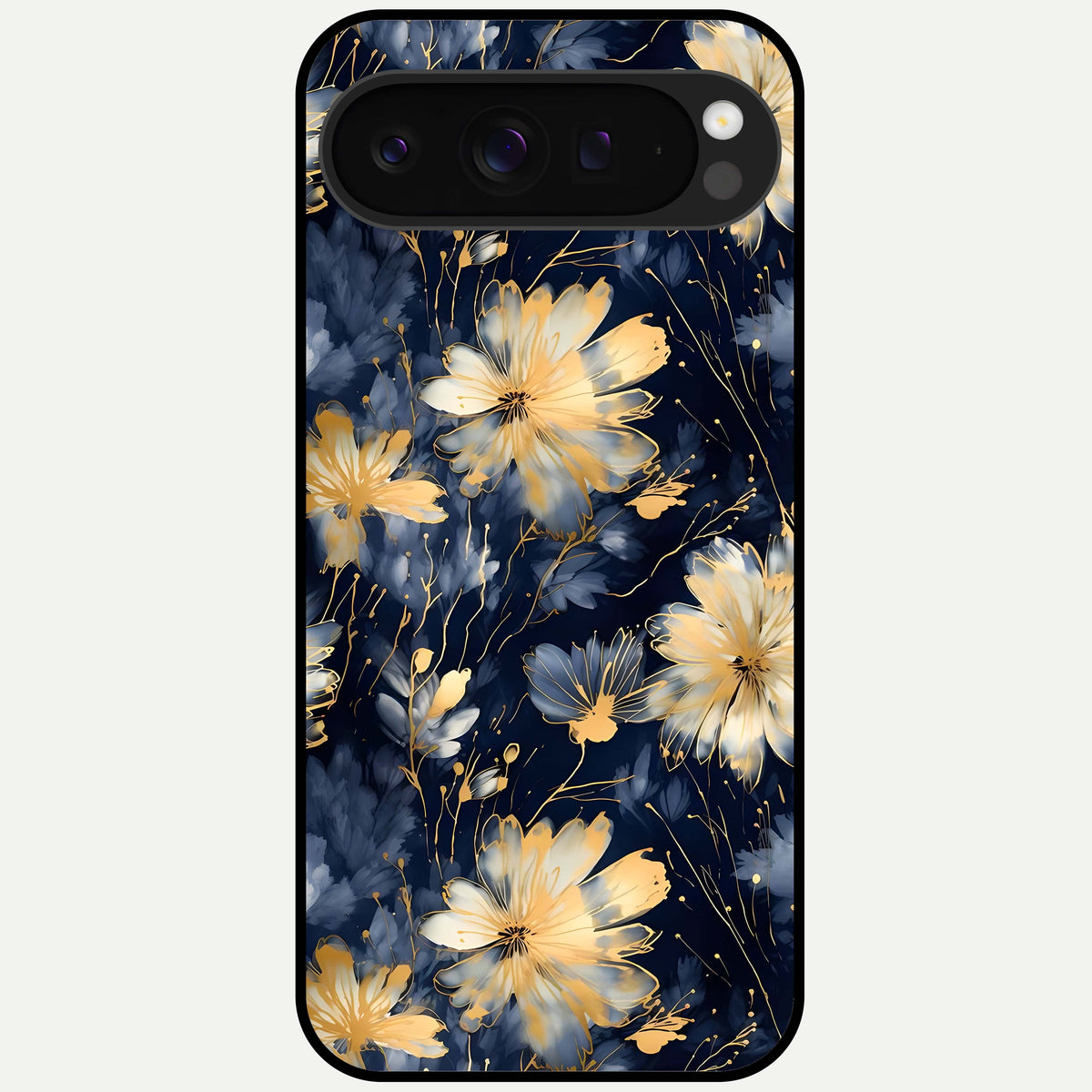  Royal Petal Dream Glass Case For Google Pixel 9 Pro XL back cover – full design glossy printed glass finish