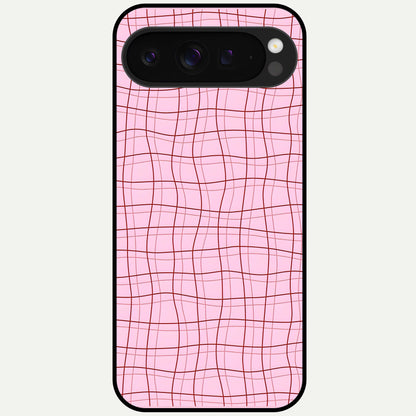  Soft Grid Bliss Glass Case For Google Pixel 9 Pro XL back cover – full design glossy printed glass finish