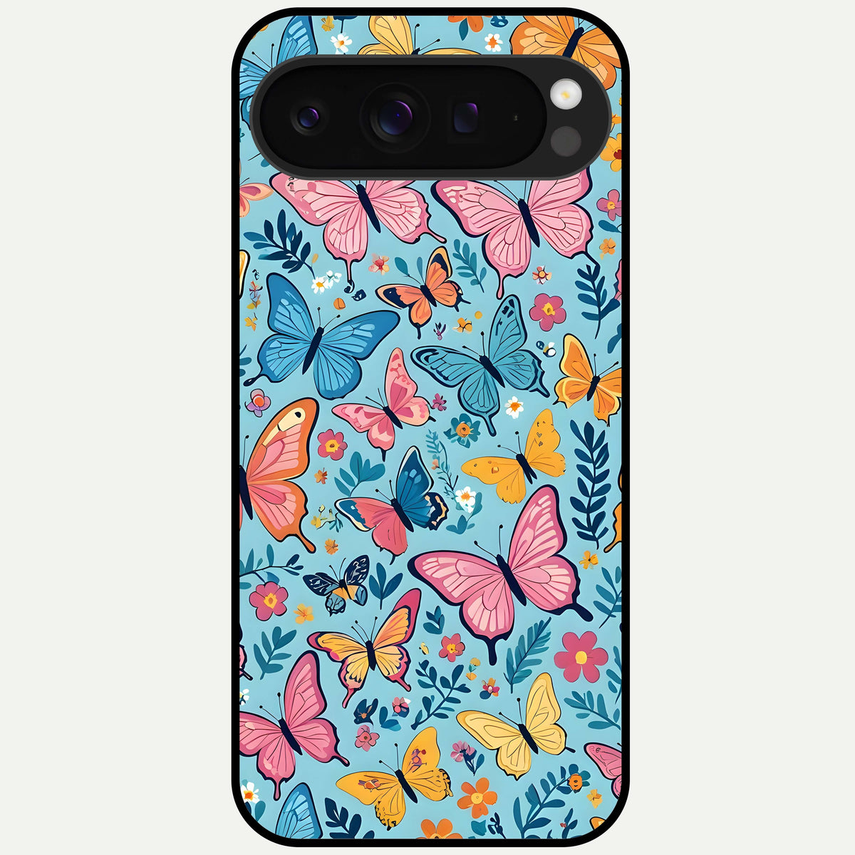  Spring Wing Garden Glass Case For Google Pixel 9 Pro XL back cover – full design glossy printed glass finish