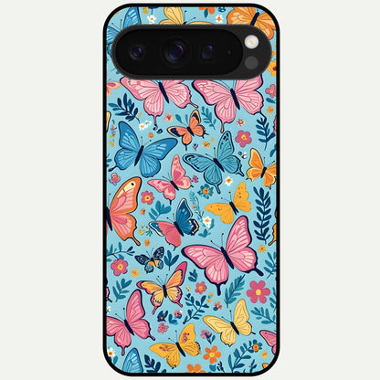  Spring Wing Garden Glass Case For Google Pixel 9 Pro XL back cover – full design glossy printed glass finish