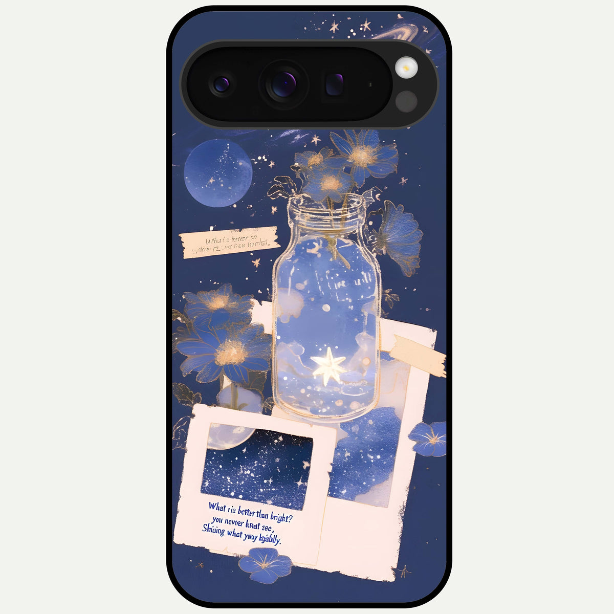  Starlit Cosmic Jar Glass Case For Google Pixel 9 Pro XL back cover – full design glossy printed glass finish