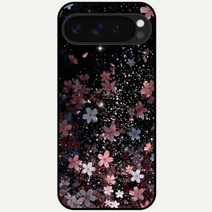  Starlit Flower Dreams Glass Case For Google Pixel 9 Pro XL back cover – full design glossy printed glass finish