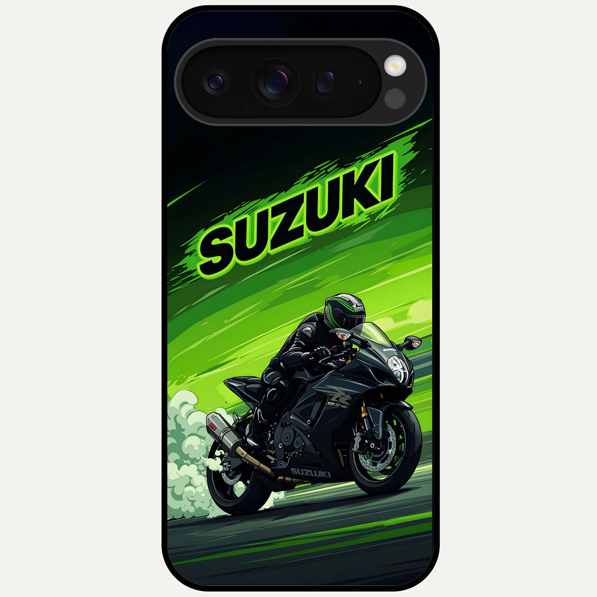  Suzuki Speed Beast Glass Case For Google Pixel 9 Pro XL back cover – full design glossy printed glass finish