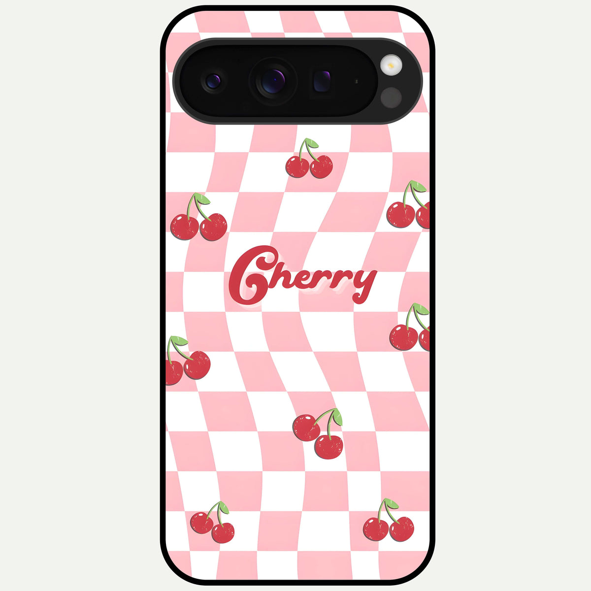  Sweet Cherry Vibes Glass Case For Google Pixel 9 Pro XL back cover – full design glossy printed glass finish