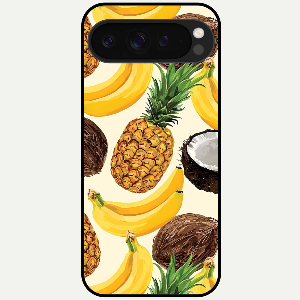  Tropical Fruit Mood Glass Case For Google Pixel 9 Pro XL back cover – full design glossy printed glass finish