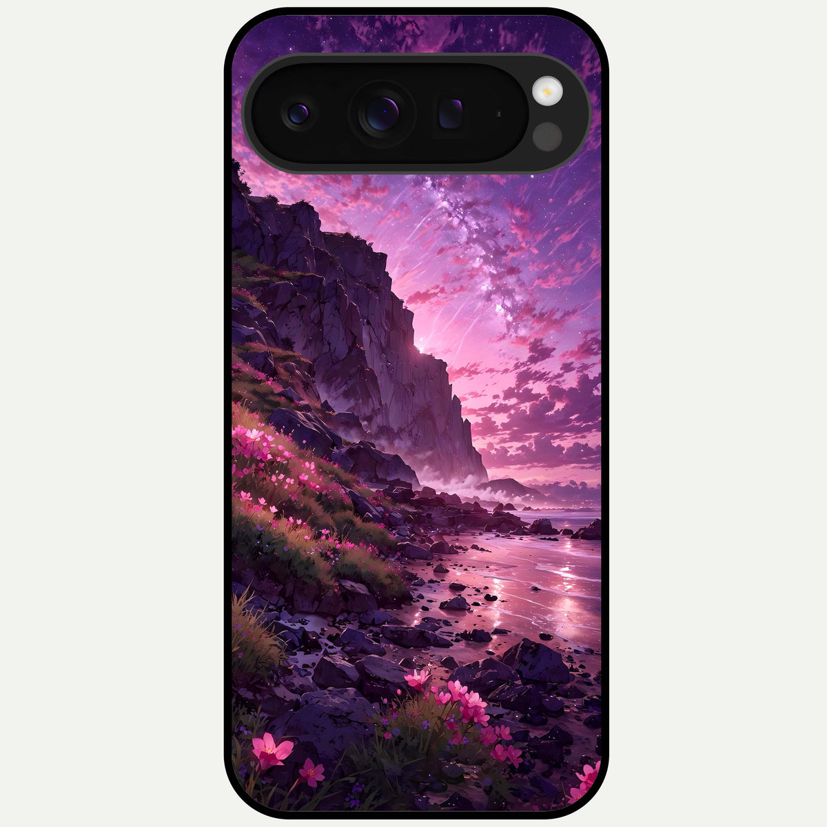  Twilight Blossom Coast Glass Case For Google Pixel 9 Pro XL back cover – full design glossy printed glass finish