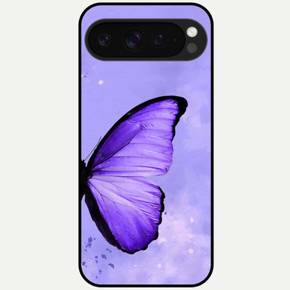  Violet Dream Wing Glass Case For Google Pixel 9 Pro XL back cover – full design glossy printed glass finish
