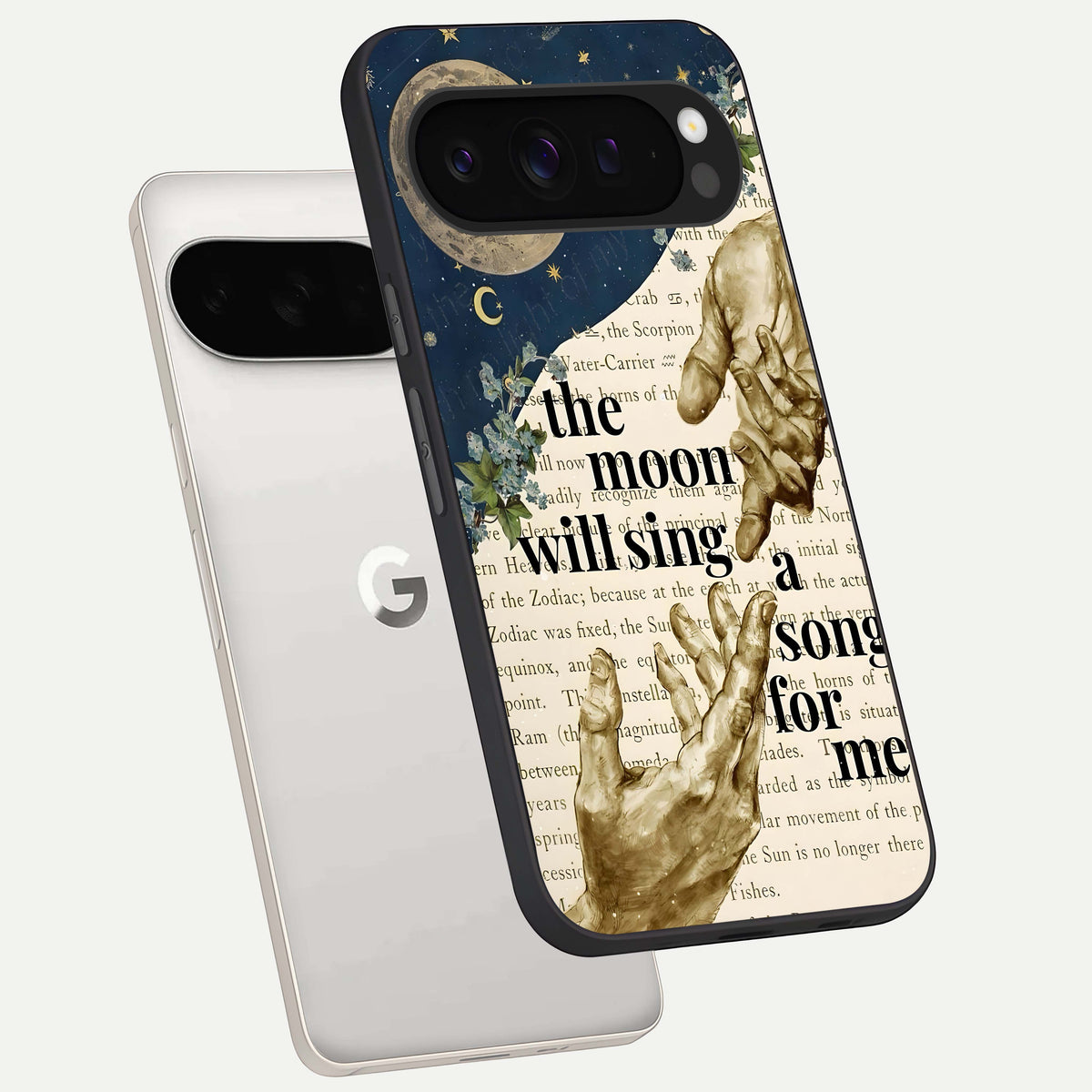  Aesthetic Divine phone case For Google Pixel 9 Pro XL showing premium glass back cover with detailed artwork