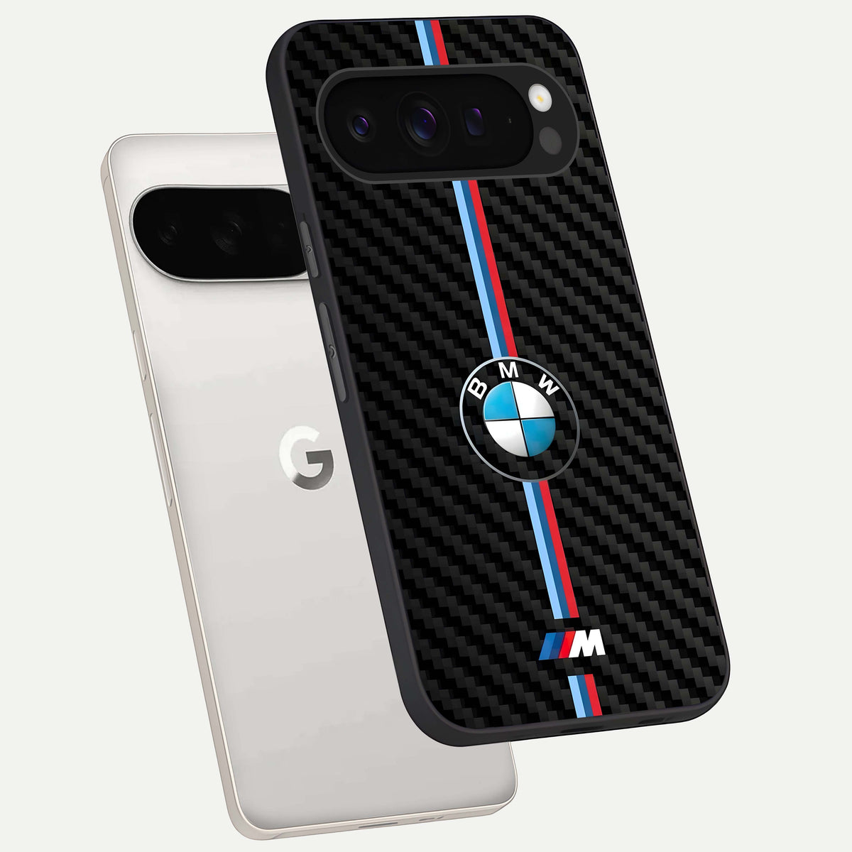  BMW Pattern phone case For Google Pixel 9 Pro XL showing premium glass back cover with detailed artwork