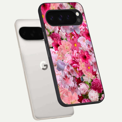  Bloom Crush Fantasy phone case For Google Pixel 9 Pro XL showing premium glass back cover with detailed artwork