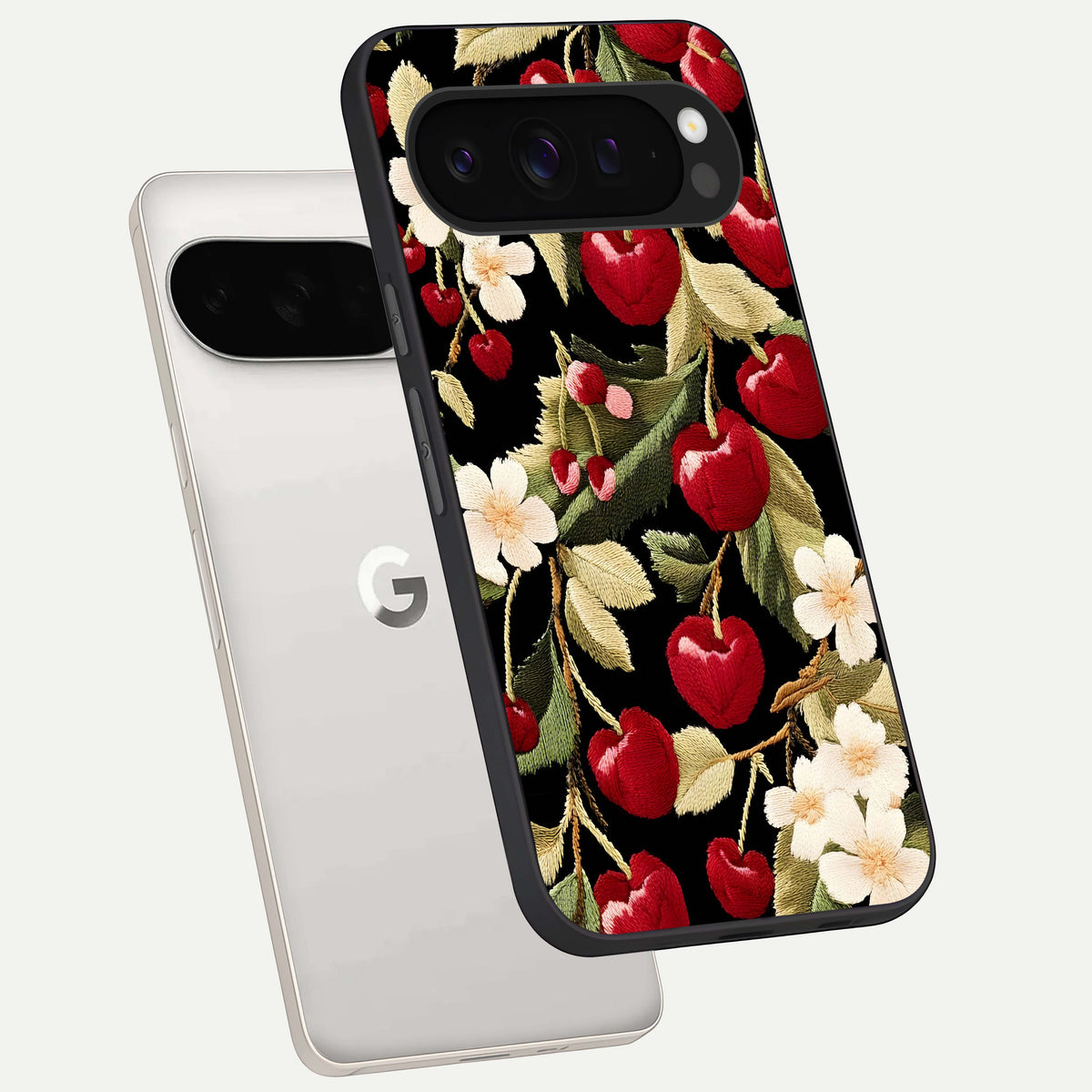  Blooming Spendor Bird phone case For Google Pixel 9 Pro XL showing premium glass back cover with detailed artwork