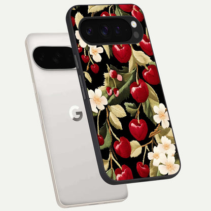  Blooming Spendor Bird phone case For Google Pixel 9 Pro XL showing premium glass back cover with detailed artwork