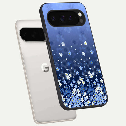  Blue Starry phone case For Google Pixel 9 Pro XL showing premium glass back cover with detailed artwork
