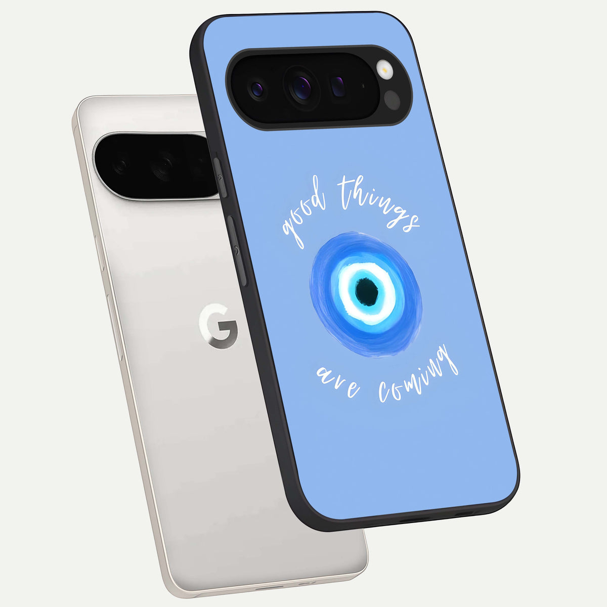  Bright Future Ahead phone case For Google Pixel 9 Pro XL showing premium glass back cover with detailed artwork