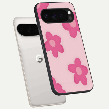  Candy Bloom Dreams phone case For Google Pixel 9 Pro XL showing premium glass back cover with detailed artwork