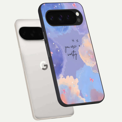  Celestial Cloud Magic phone case For Google Pixel 9 Pro XL showing premium glass back cover with detailed artwork