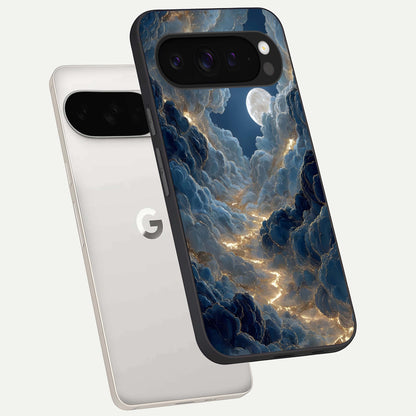  Celestial Cloud Road phone case For Google Pixel 9 Pro XL showing premium glass back cover with detailed artwork