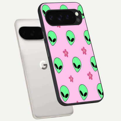  Cosmic Cute Crush phone case For Google Pixel 9 Pro XL showing premium glass back cover with detailed artwork