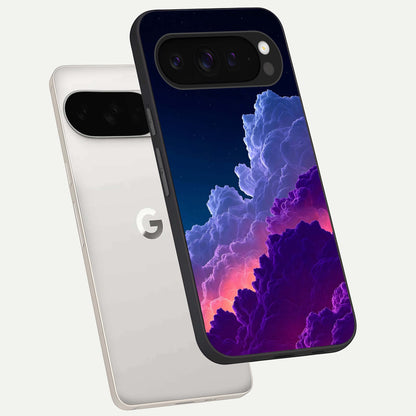  Dreamy Cloud Skies phone case For Google Pixel 9 Pro XL showing premium glass back cover with detailed artwork