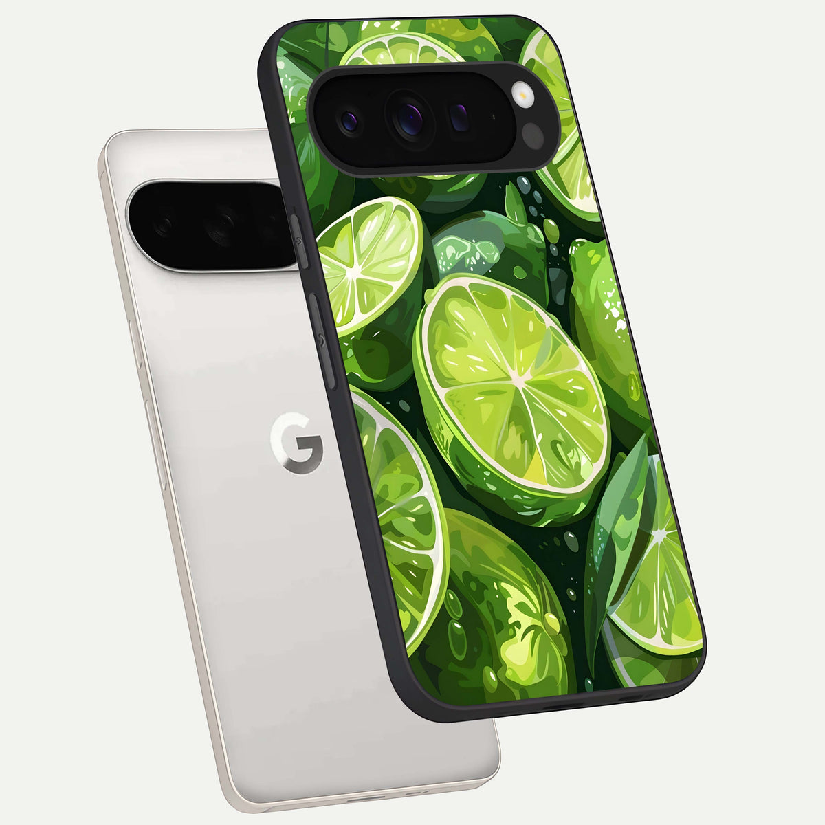  Green Kawasaki phone case For Google Pixel 9 Pro XL showing premium glass back cover with detailed artwork