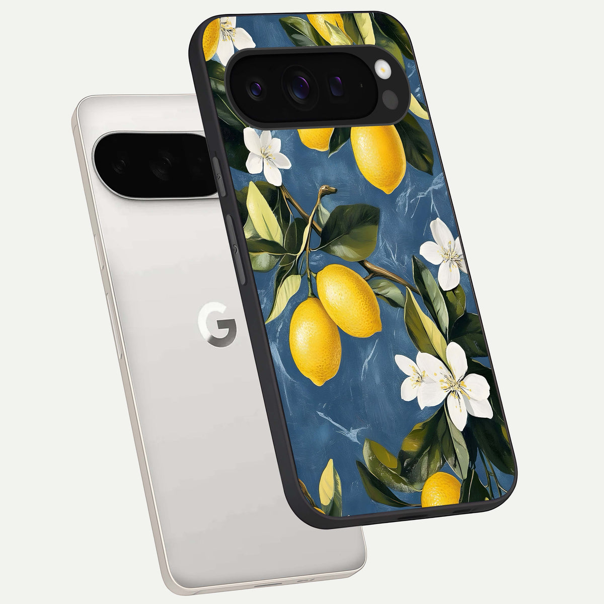  Lemon Dream Garden phone case For Google Pixel 9 Pro XL showing premium glass back cover with detailed artwork