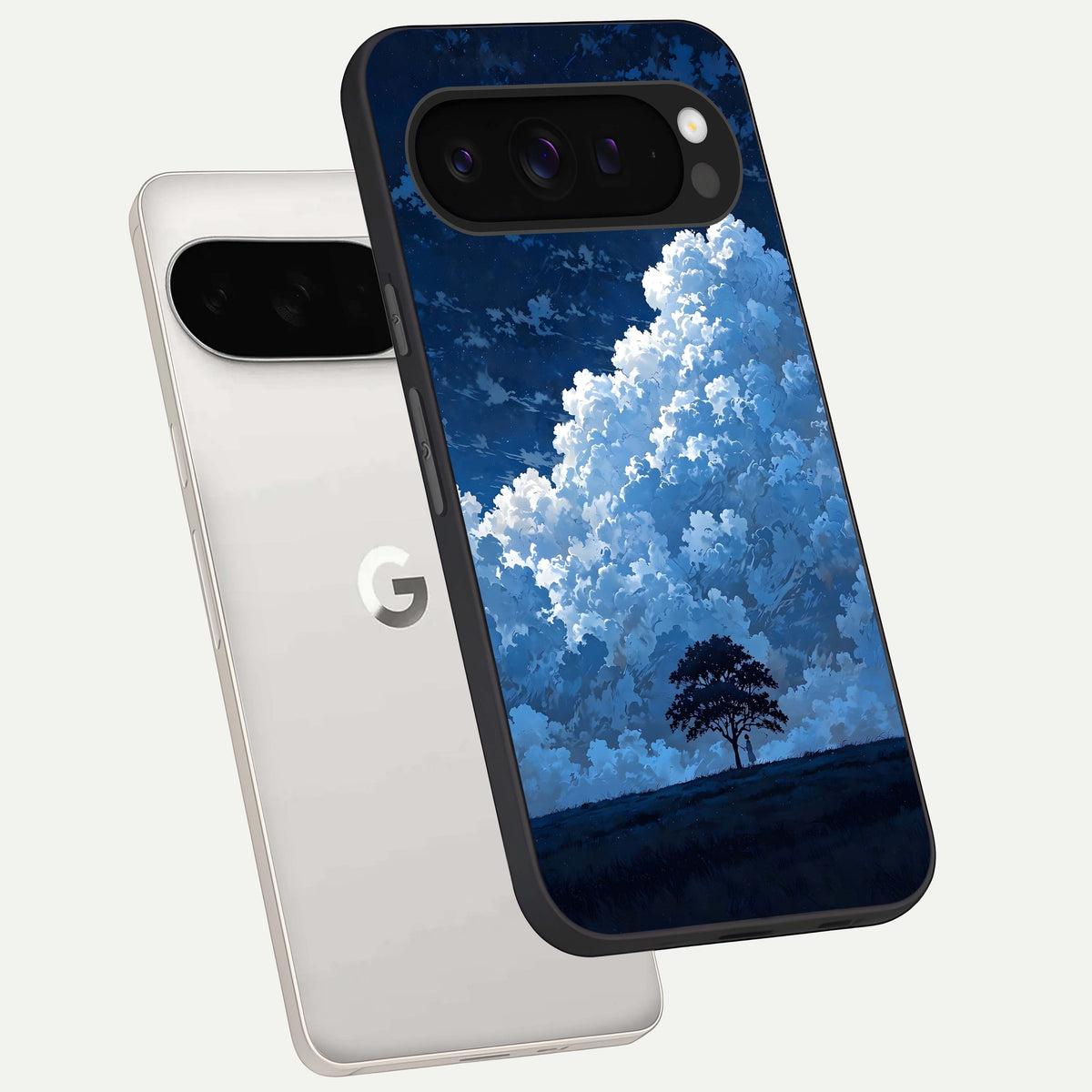  Midnight Sky Serenity phone case For Google Pixel 9 Pro XL showing premium glass back cover with detailed artwork