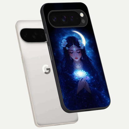  Mystic Moon Queen phone case For Google Pixel 9 Pro XL showing premium glass back cover with detailed artwork