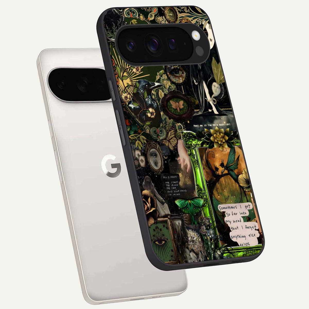  Mystic Woods Secret phone case For Google Pixel 9 Pro XL showing premium glass back cover with detailed artwork