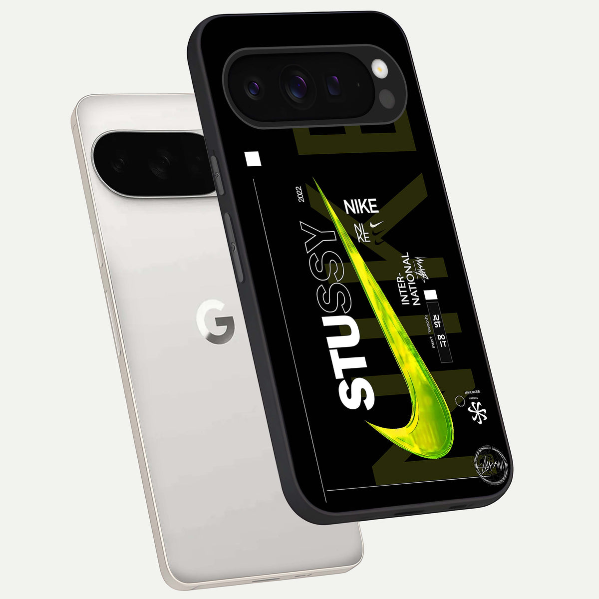  Neon Street Edition phone case For Google Pixel 9 Pro XL showing premium glass back cover with detailed artwork