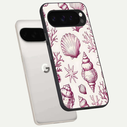  Pink Power Sparks phone case For Google Pixel 9 Pro XL showing premium glass back cover with detailed artwork