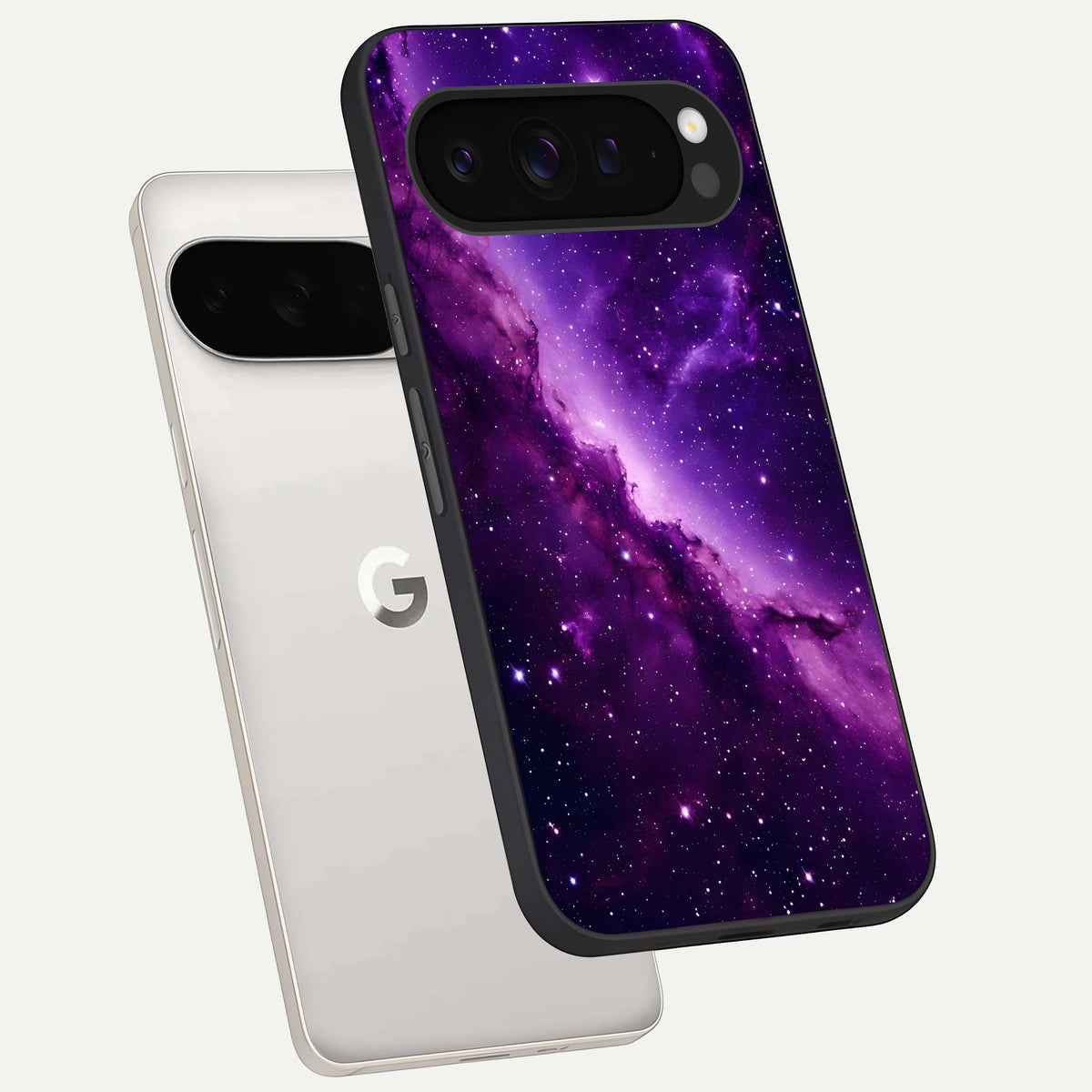  Purple Shade Sky phone case For Google Pixel 9 Pro XL showing premium glass back cover with detailed artwork