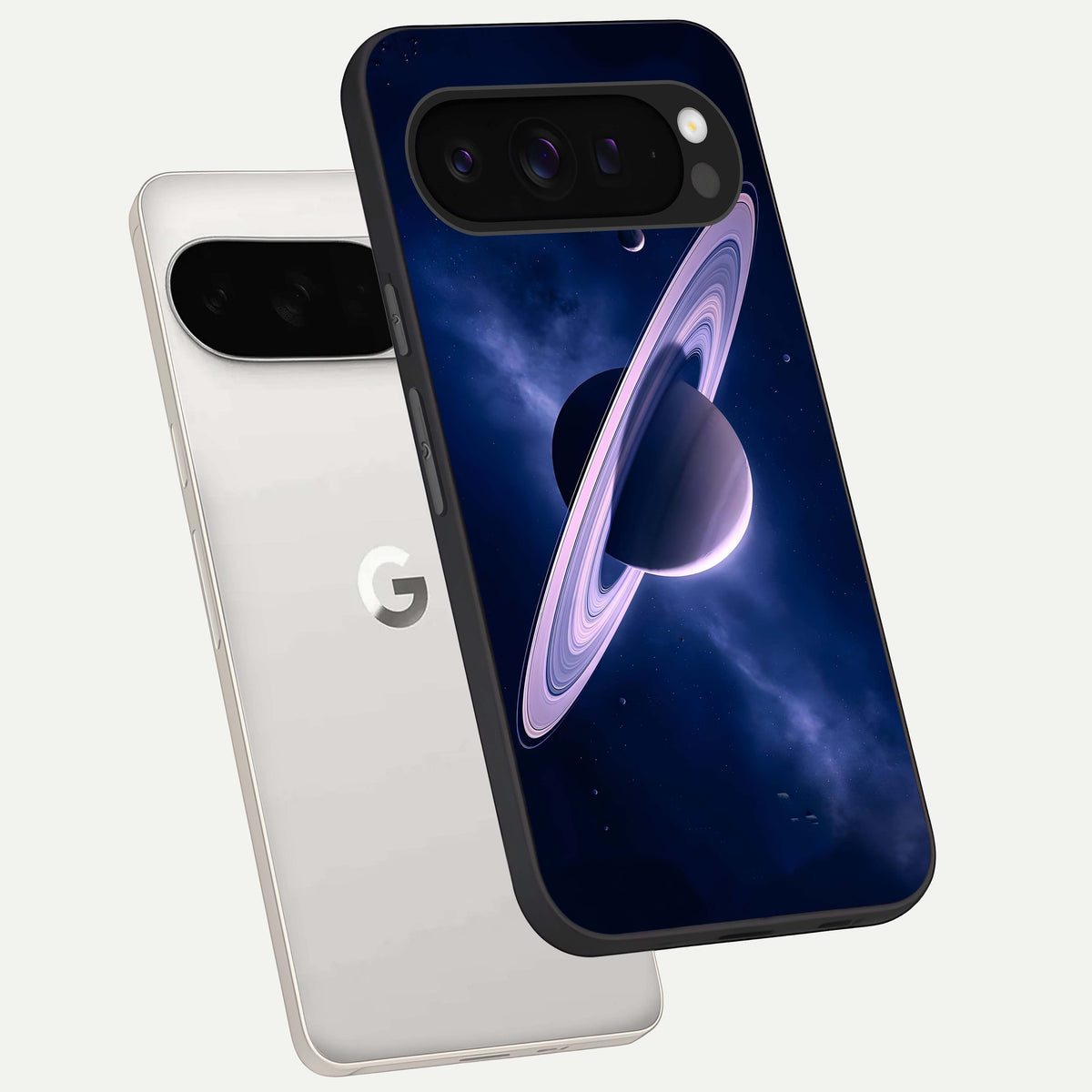  Saturn Ring Mystique phone case For Google Pixel 9 Pro XL showing premium glass back cover with detailed artwork