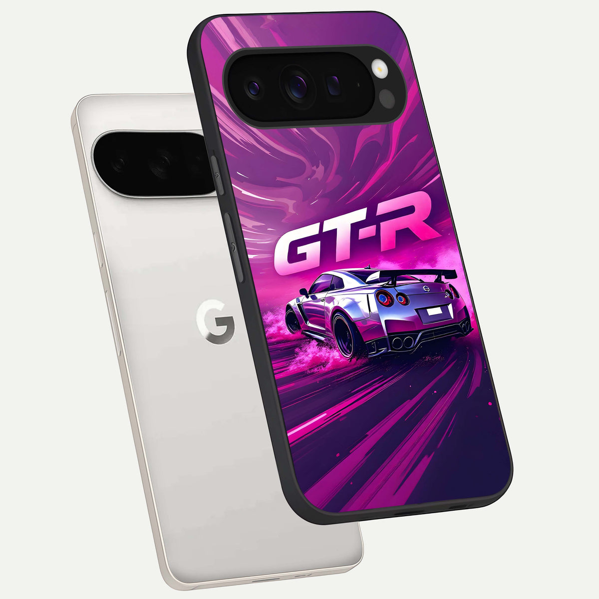  Speed Drift Legend phone case For Google Pixel 9 Pro XL showing premium glass back cover with detailed artwork