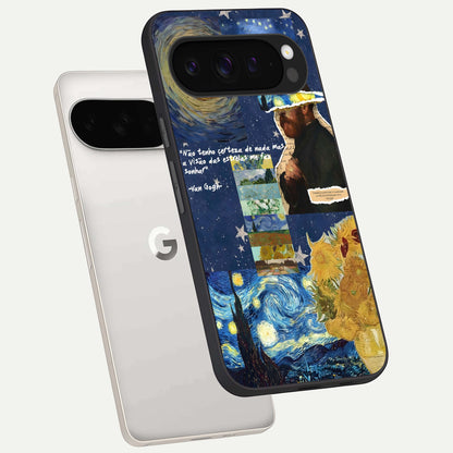  Starry Dream Vision phone case For Google Pixel 9 Pro XL showing premium glass back cover with detailed artwork