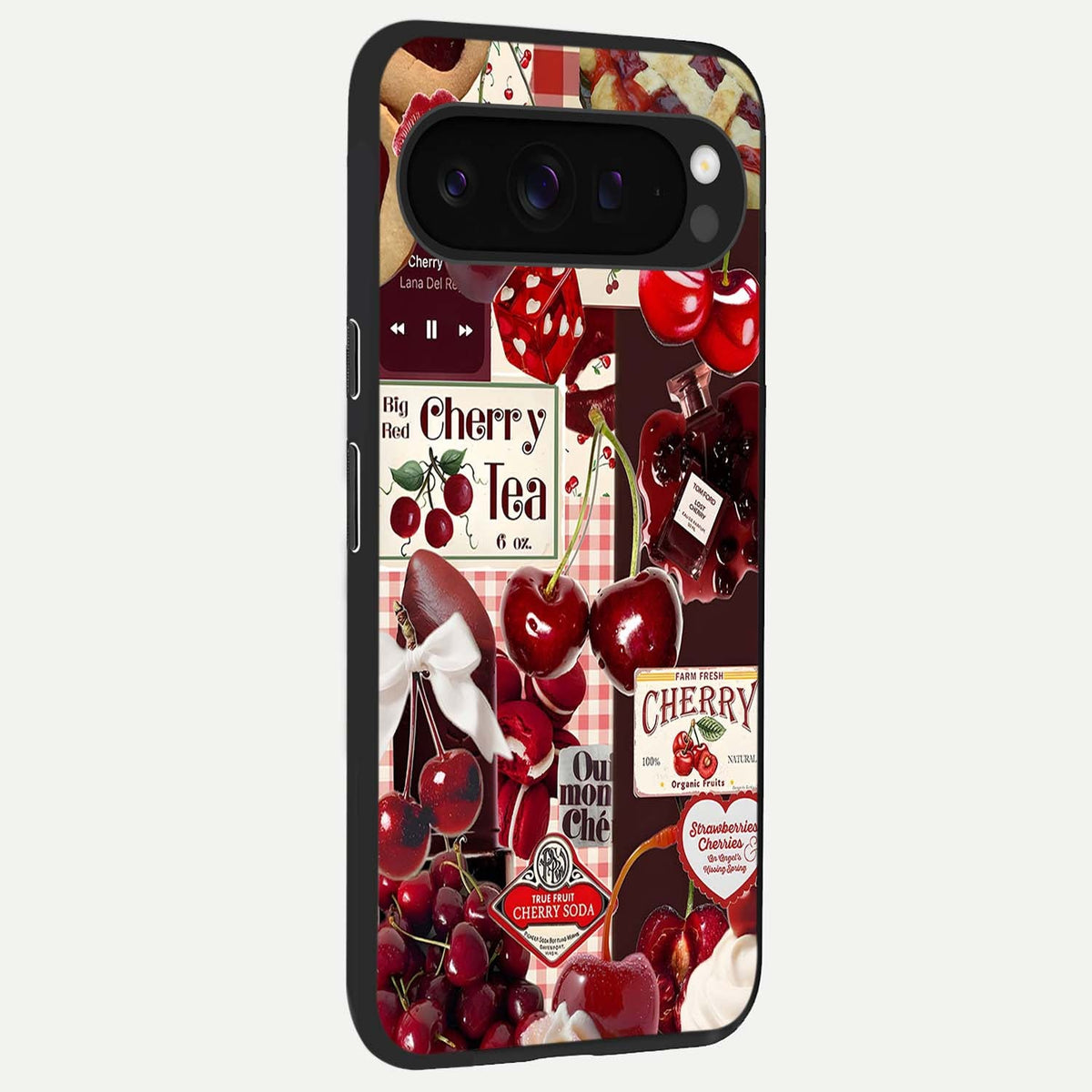  Aesthetic Cherry Tea back cover For Google Pixel 9 Pro XL slim fit glass case with vibrant aesthetic design